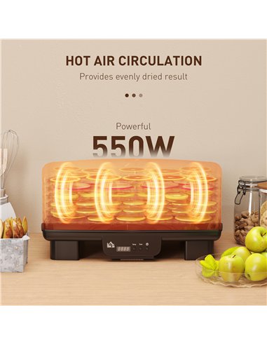 HOMCOM Gourmet Six-Tray Dehydrator...