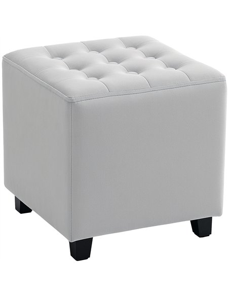 HOMCOM Lux Velvet Ottoman 838-516V70LG - Light Grey - pic 133049 | FastDaddyshop