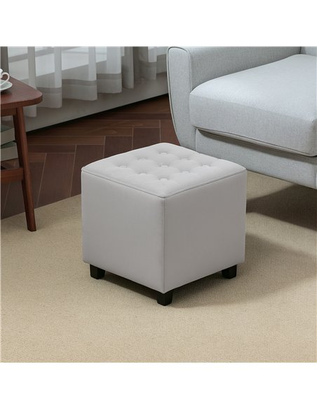 HOMCOM Lux Velvet Ottoman 838-516V70LG - Light Grey - pic 133050 | FastDaddyshop