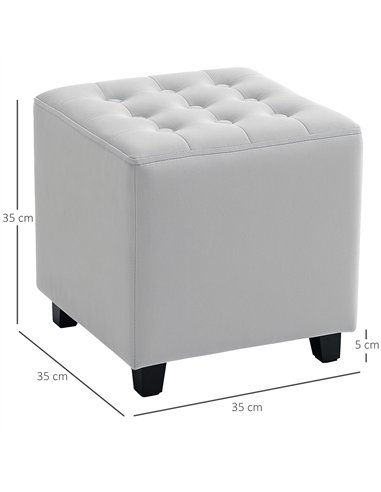 HOMCOM Lux Velvet Ottoman...
