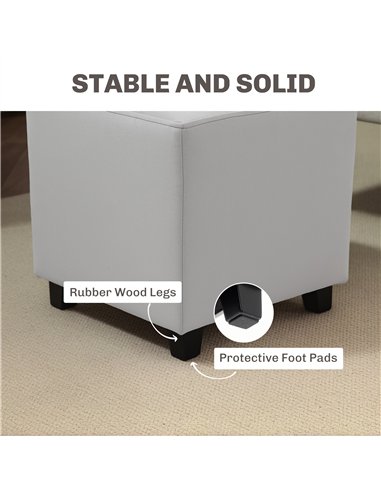 HOMCOM Lux Velvet Ottoman...