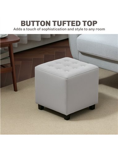 HOMCOM Lux Velvet Ottoman...