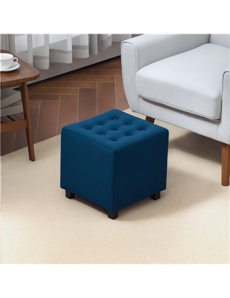 HOMCOM Luxe Velvet Ottoman 838-516V70BU - Blue - pic 133059 | FastDaddyshop