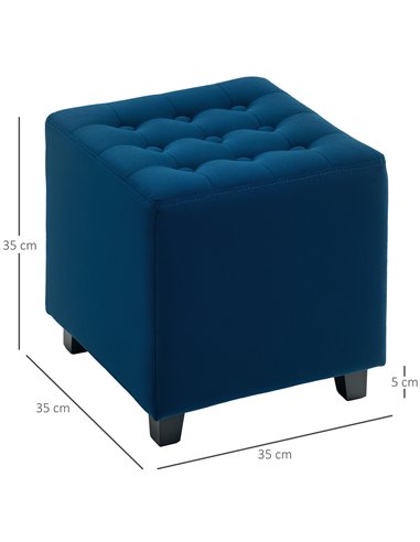 HOMCOM Luxe Velvet Ottoman...