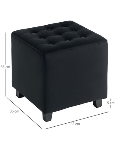 HOMCOM Luxurious Velvet Ottoman...