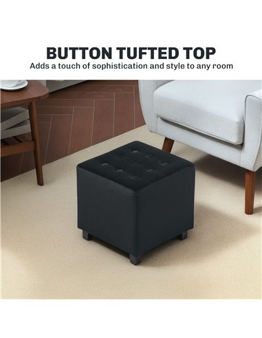 HOMCOM Luxurious Velvet Ottoman...