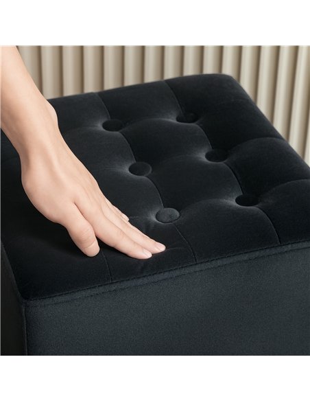HOMCOM Luxurious Velvet Ottoman 838-516V70CG - Charcoal Grey - pic 133074 | FastDaddyshop