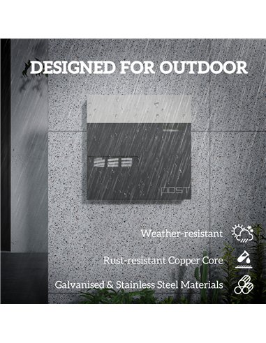 HOMCOM Modern Galvanised Steel Post...