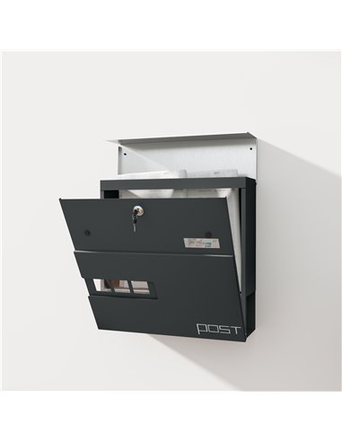 HOMCOM Modern Galvanised Steel Post...