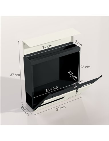 HOMCOM Modern Weatherproof Wall Post...