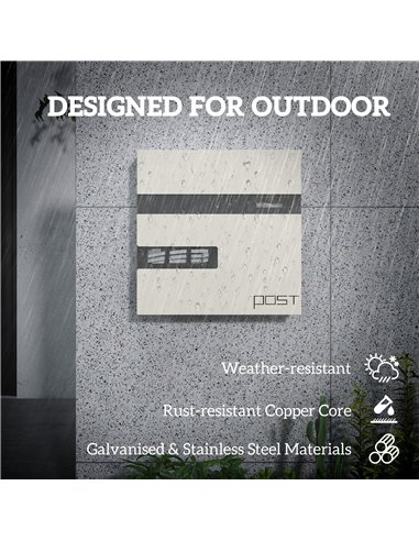 HOMCOM Modern Weatherproof Wall Post...