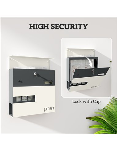HOMCOM Modern Weatherproof Wall Post...