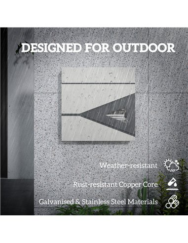 HOMCOM Modern Galvanised Steel Wall...