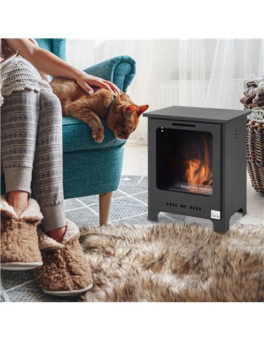 HOMCOM Ethanol Fireplace, 0.9L, 3hr...