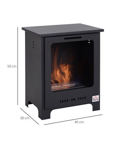 HOMCOM Ethanol Fireplace, 0.9L, 3hr...