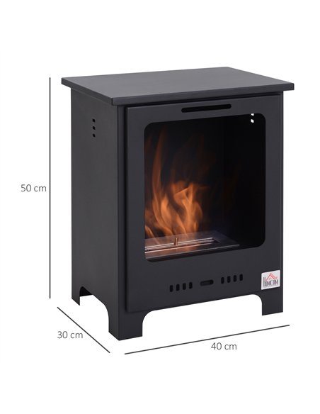 HOMCOM Ethanol Fireplace, 0.9L, 3hr Burn, Black, Ref: 820-156 - pic 133105 | FastDaddyshop