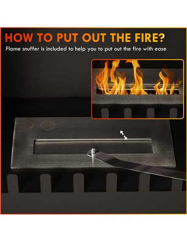 HOMCOM Vintage Ethanol Fireplace...