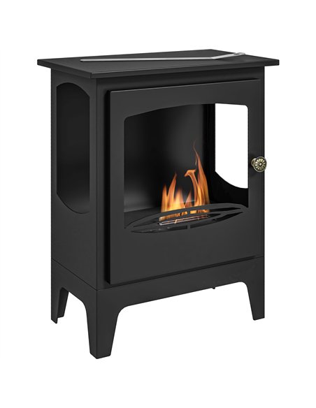 HOMCOM Vintage Steel Bioethanol Fireplace, Black - 820-375V00BK - pic 133121 | FastDaddyshop