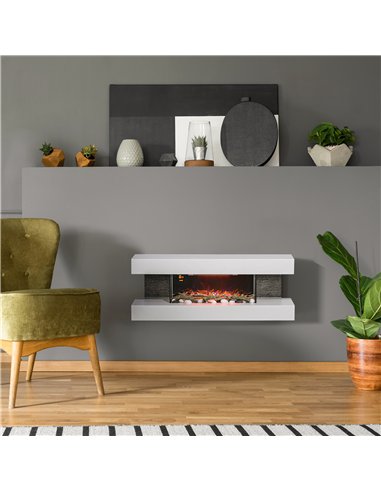HOMCOM 47" Electric Fireplace Suite,...