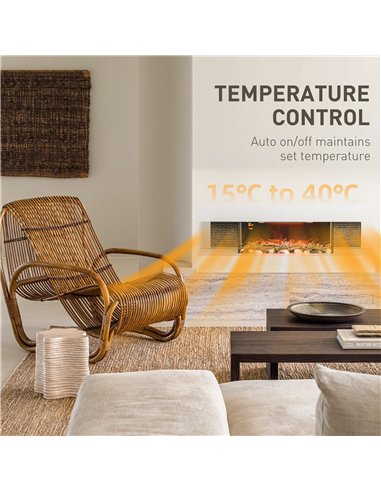 HOMCOM 47" Electric Fireplace Suite,...