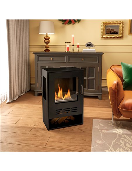 HOMCOM Freestanding Bioethanol Fireplace Stove, 27 Inch, Black, 820-431V00BK - pic 133140 | FastDaddyshop