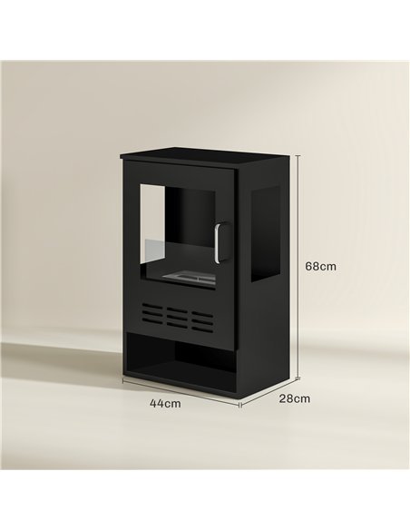 HOMCOM Freestanding Bioethanol Fireplace Stove, 27 Inch, Black, 820-431V00BK - pic 133141 | FastDaddyshop