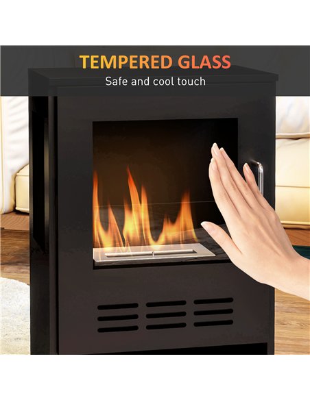 HOMCOM Freestanding Bioethanol Fireplace Stove, 27 Inch, Black, 820-431V00BK - pic 133144 | FastDaddyshop