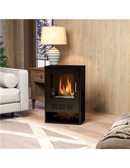HOMCOM Freestanding Bioethanol Fireplace Stove, 27 Inch, Black, 820-431V00BK - pic 133145 | FastDaddyshop