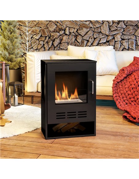 HOMCOM Freestanding Bioethanol Fireplace Stove, 27 Inch, Black, 820-431V00BK - pic 133146 | FastDaddyshop