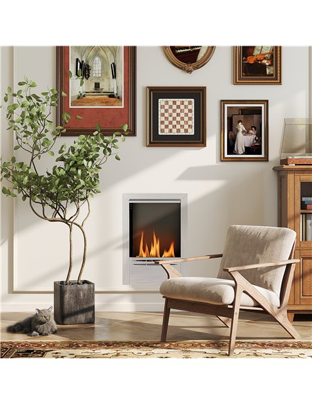 HOMCOM Bioethanol Fireplace Insert, 0.9L, 3.3hr Burn, Silver 820-433V00SR - pic 133149 | FastDaddyshop