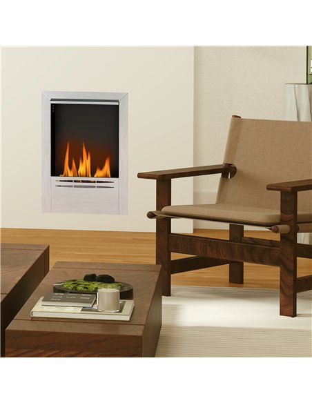 HOMCOM Bioethanol Fireplace Insert, 0.9L, 3.3hr Burn, Silver 820-433V00SR - pic 133154 | FastDaddyshop