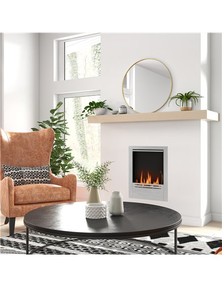 HOMCOM Bioethanol Fireplace Insert, 0.9L, 3.3hr Burn, Silver 820-433V00SR - pic 133156 | FastDaddyshop