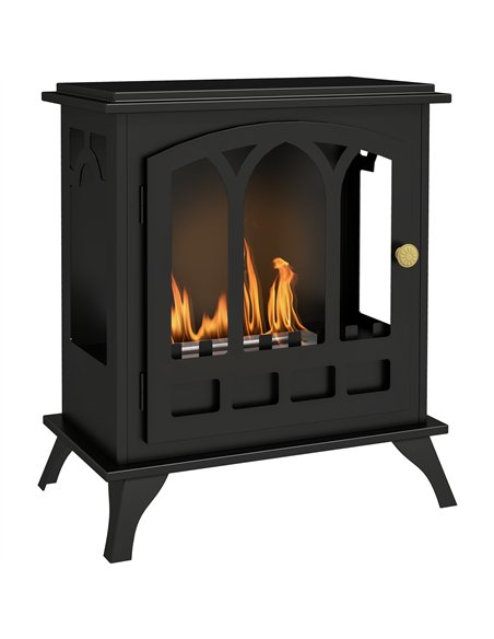 HOMCOM Freestanding Bioethanol Fireplace Stove, 21 Inch, Black, 820-434V00BK - pic 133157 | FastDaddyshop