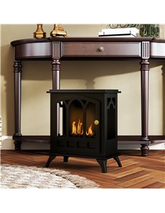 HOMCOM Freestanding Bioethanol Fireplace Stove, 21 Inch,... 2