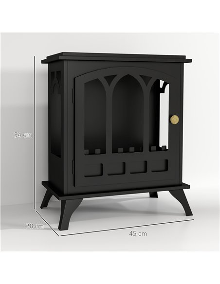 HOMCOM Freestanding Bioethanol Fireplace Stove, 21 Inch, Black, 820-434V00BK - pic 133159 | FastDaddyshop