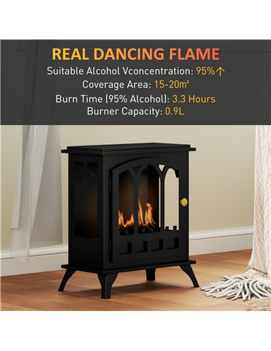 HOMCOM Freestanding Bioethanol...