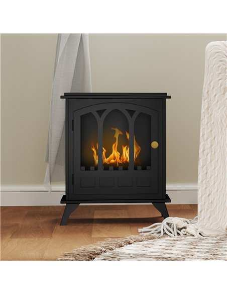 HOMCOM Freestanding Bioethanol Fireplace Stove, 21 Inch, Black, 820-434V00BK - pic 133162 | FastDaddyshop