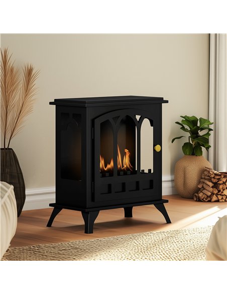 HOMCOM Freestanding Bioethanol Fireplace Stove, 21 Inch, Black, 820-434V00BK - pic 133163 | FastDaddyshop