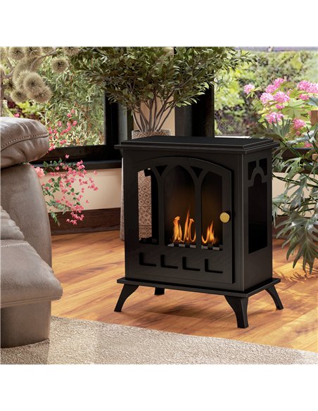 HOMCOM Freestanding Bioethanol Fireplace Stove, 21 Inch, Black, 820-434V00BK - pic 133164 | FastDaddyshop