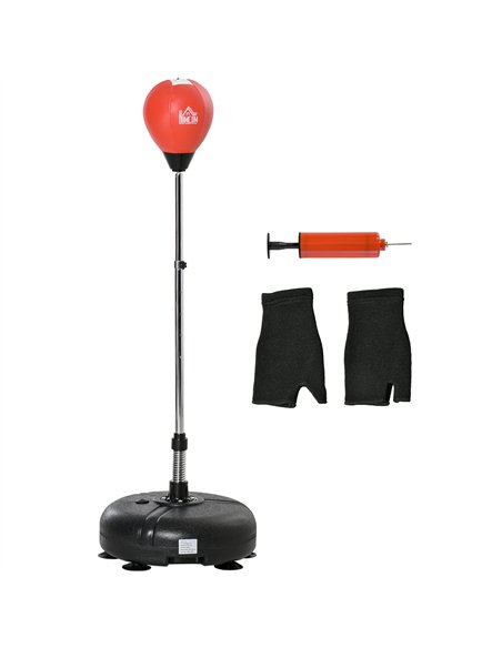 HOMCOM Adjustable Boxing Set with Stand, Red - A91-192RD - pic 133166 | FastDaddyshop