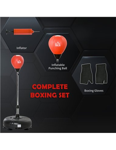 HOMCOM Adjustable Boxing Set with...