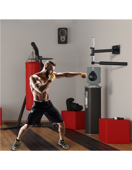 HOMCOM Adjustable Wall Mount Speed Bag, Black, A91-197 - pic 133176 | FastDaddyshop