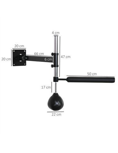 HOMCOM Adjustable Wall Mount Speed...
