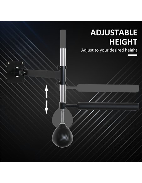 HOMCOM Adjustable Wall Mount Speed Bag, Black, A91-197 - pic 133180 | FastDaddyshop
