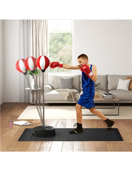 HOMCOM Adjustable Free Standing Boxing Set, Red - A91-059V01RD - pic 133185 | FastDaddyshop