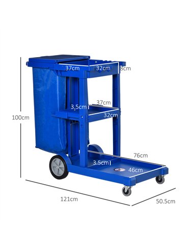 HOMCOM Professional Cleaning Cart...