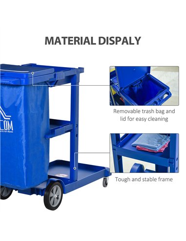HOMCOM Professional Cleaning Cart...