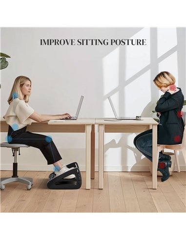 HOMCOM Adjustable Massage Footrest...
