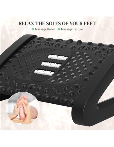 HOMCOM Adjustable Massage Footrest...