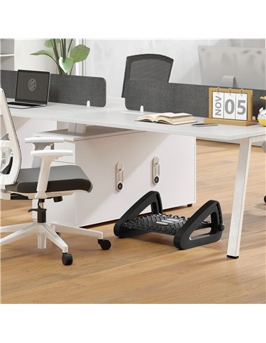 HOMCOM Adjustable Massage Footrest...